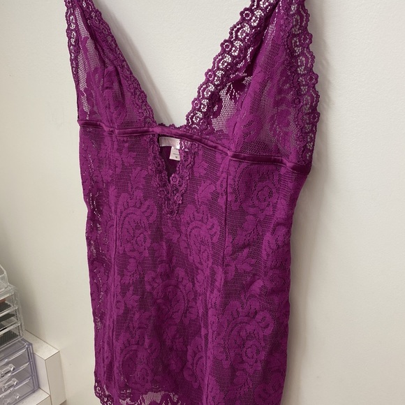 Rare!! Victoria's secret vintage purple cami sexy laced top - Picture 2 of 8